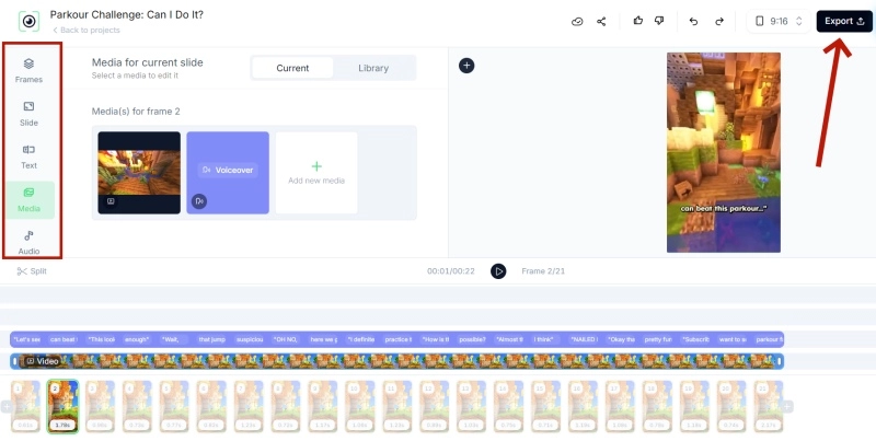 Preview and Download the Minecraft Parkour Video