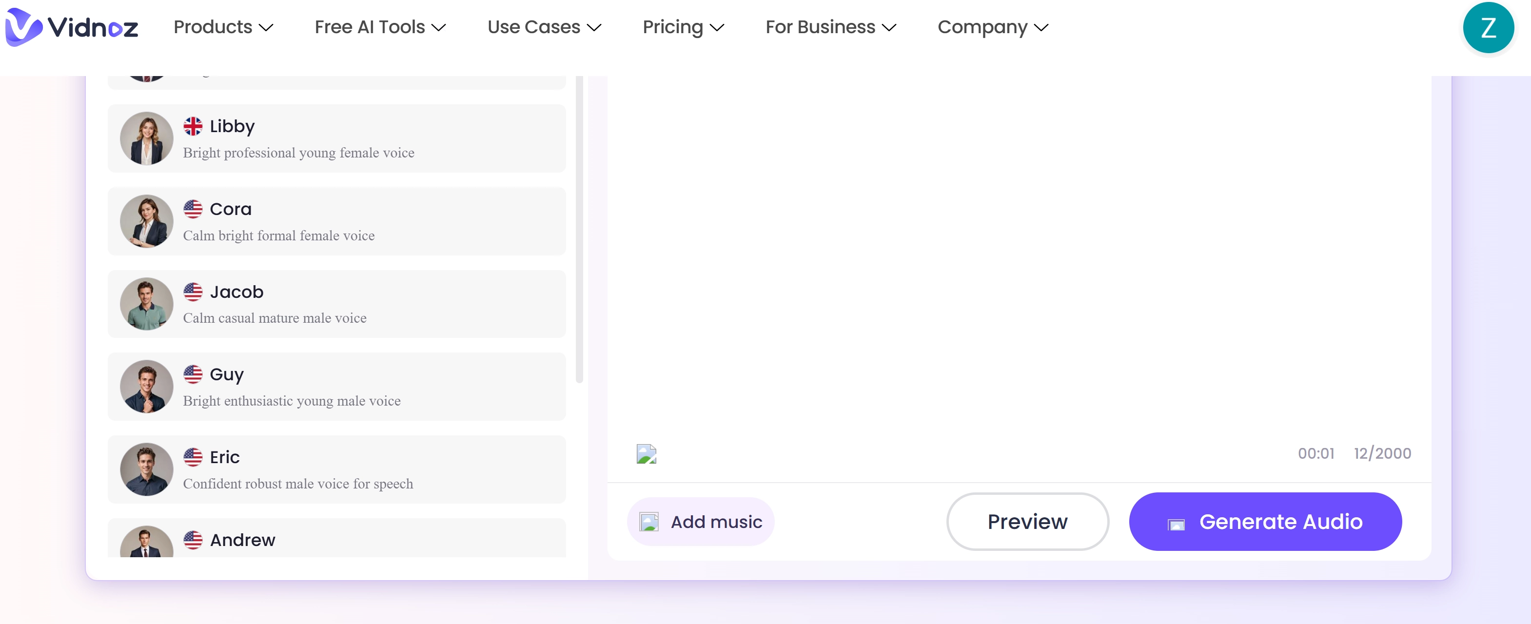 Preview And Generate The Audio