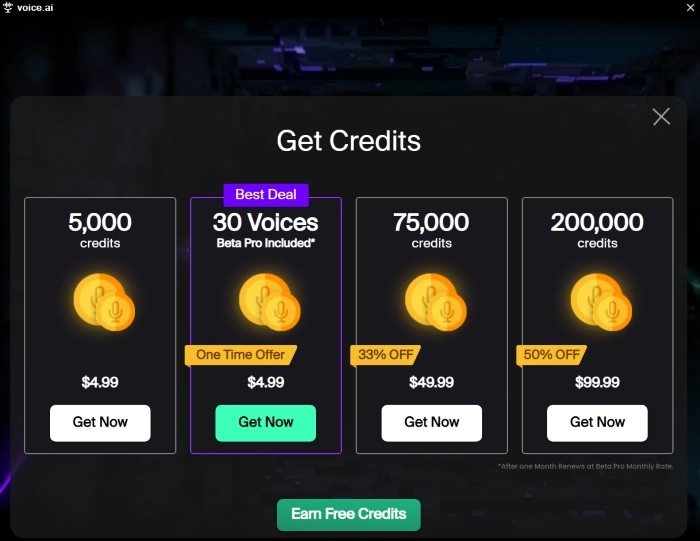 Price of Voice.ai Celebrity Voice Changer