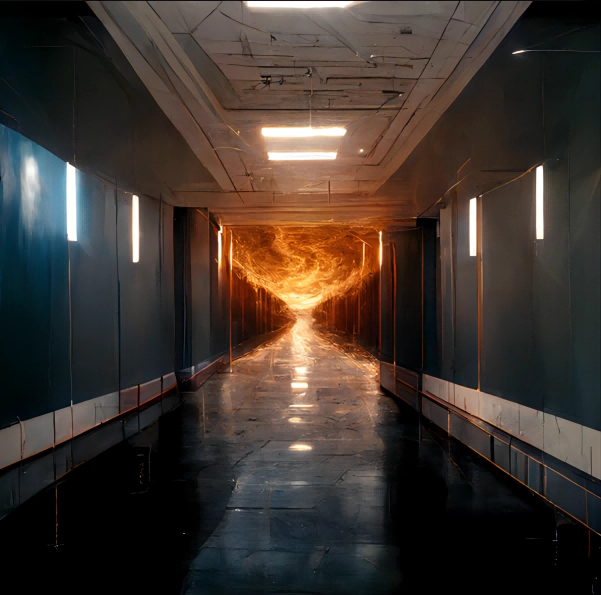 Quasar at the End of a Hallway