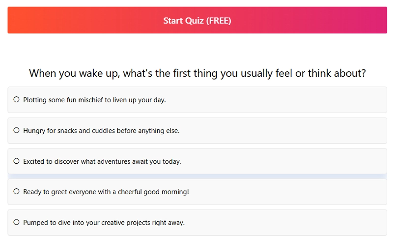 Quiz Maker for Cartoon Character Alike