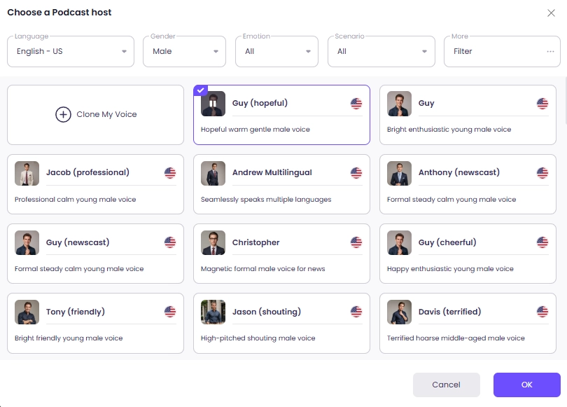 Radio Announcer AI Voices