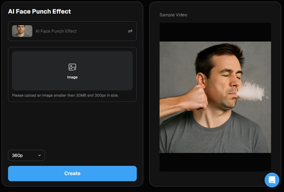Realistic Face Punch AI Effect