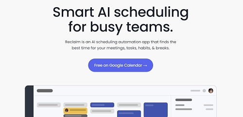 Reclaim - Best AI Scheduling Tool Designed for Busy Teams