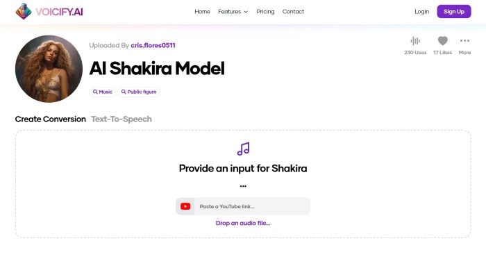 Recreate Shakira Voice with Voicify AI