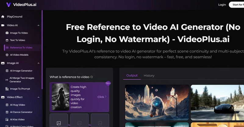 Reference to Video AI VideoPlus