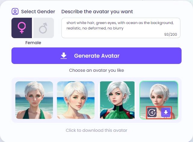 Regenerate or Download Your Fake AI Person Avatar