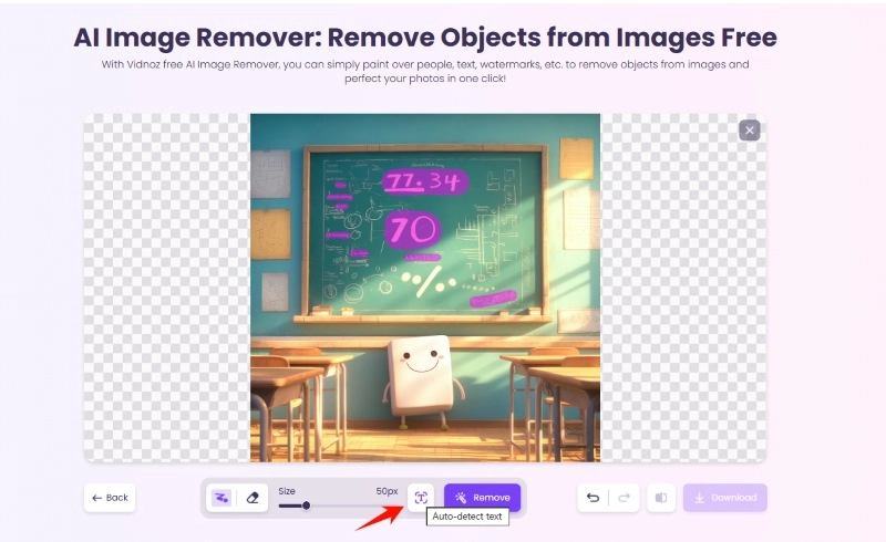 Remove Text from Image with Vidnoz - Select