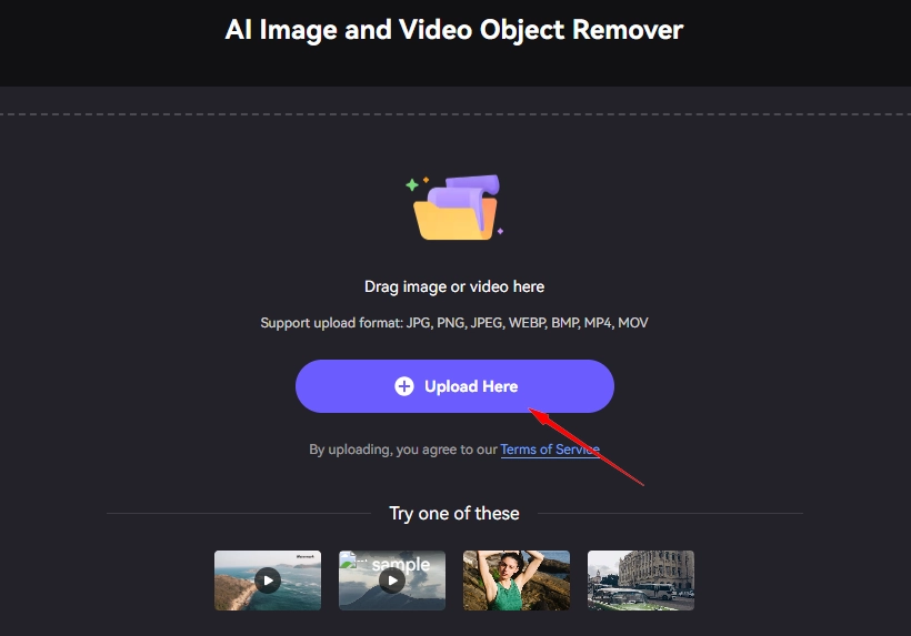 Remove Watermark from Video Without Blur Online - Upload