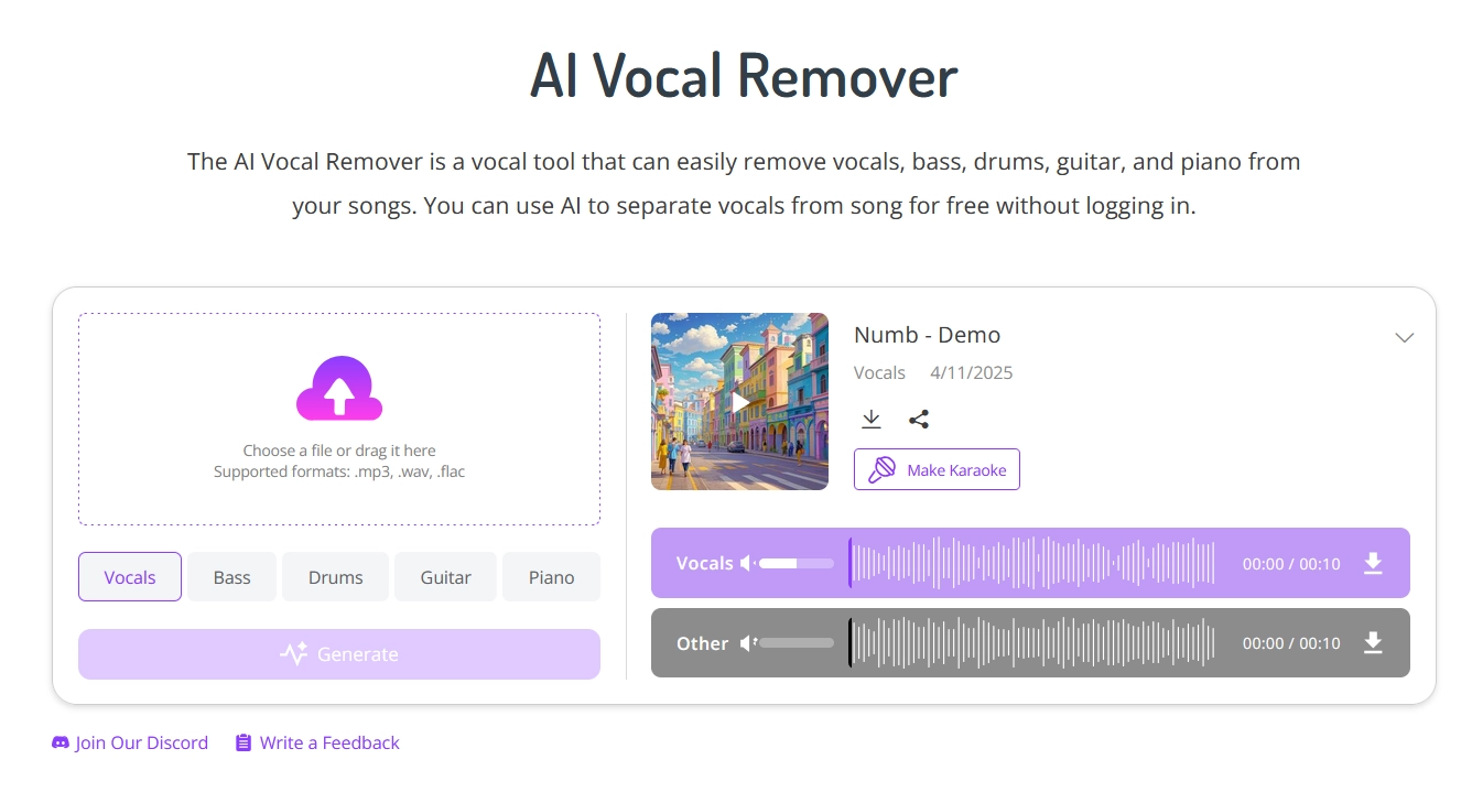 Remusic AI Instrumental Remover
