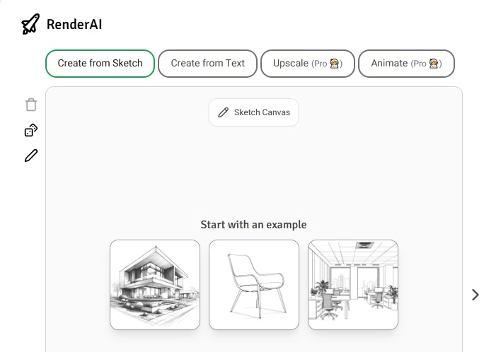 RenderAI Sketch Upload for Render