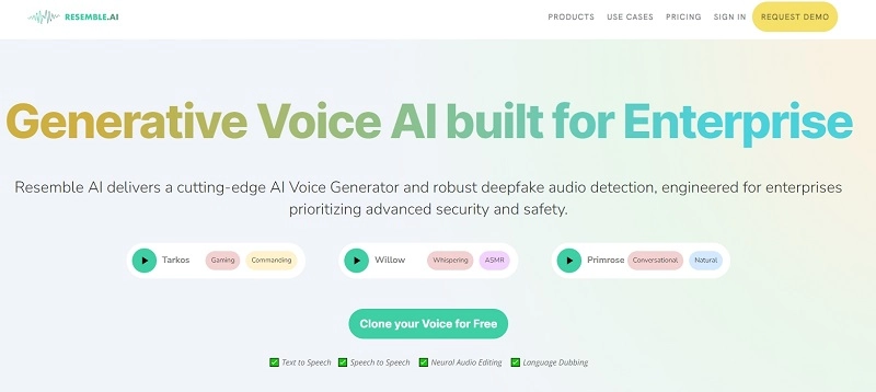 Resemble AI Voice Cloning App