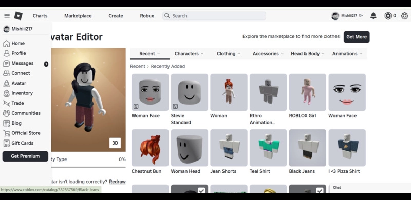 Roblox Game Avatar Editor Free