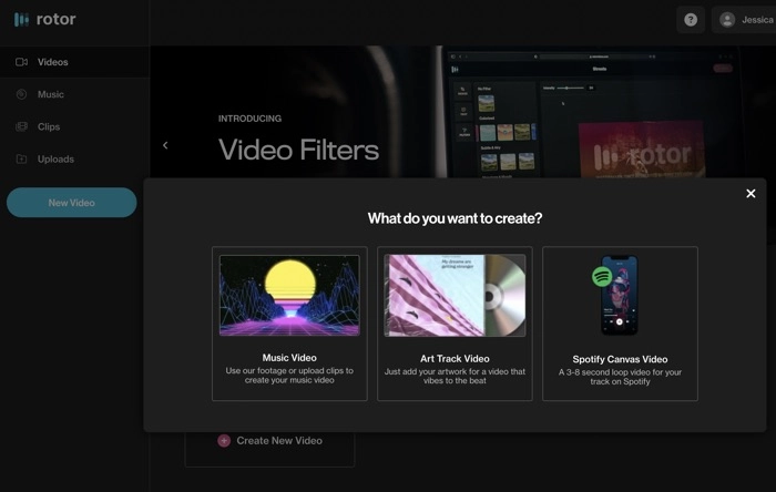 Rotor Video AI Music Video Generator