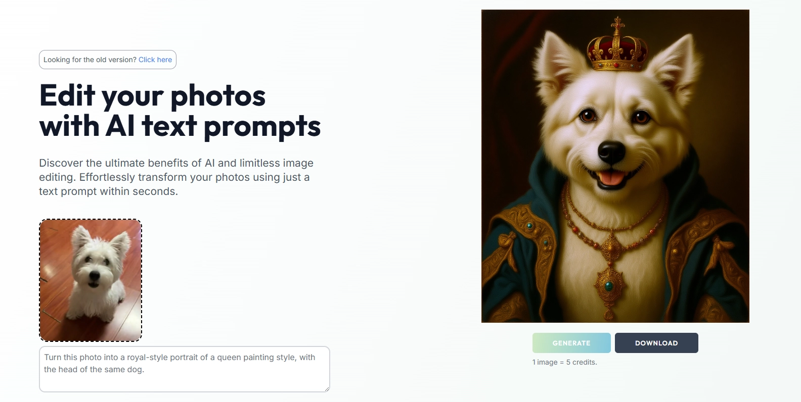 Royal Pet Portrait Generator - Pincel