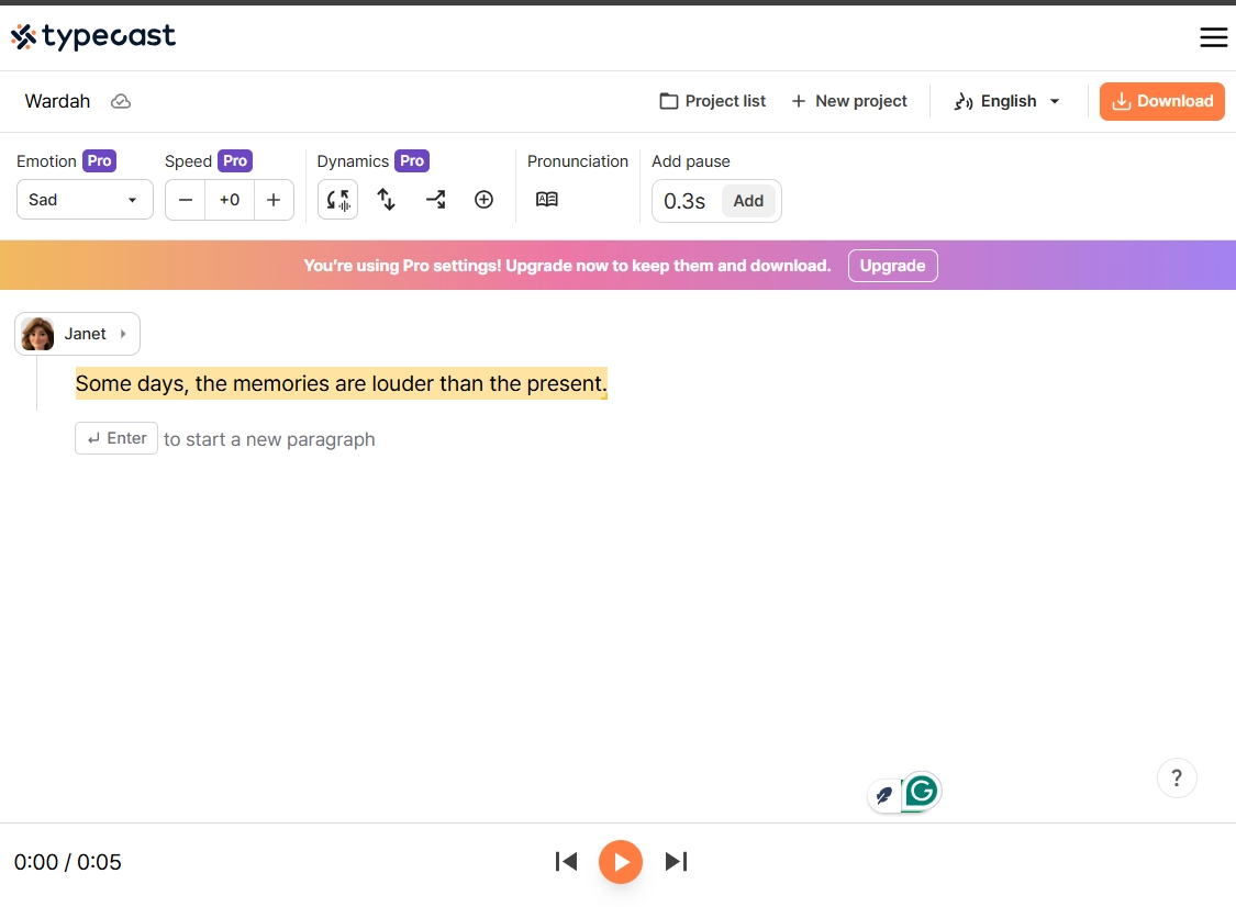 Sad AI Voice Generator