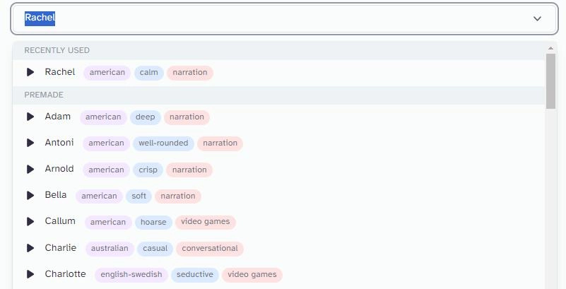 Sample Voices with Different Attributes