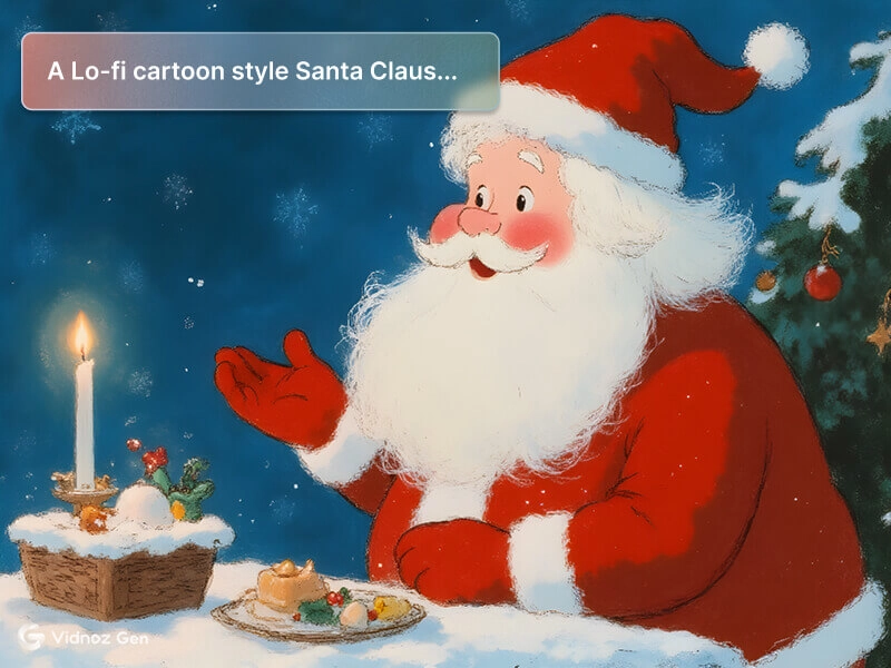 Santa Claus Cartoon Image from Text