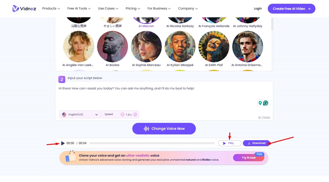 Save the Converted Voice & Play on Roblox