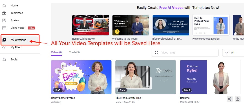 save video blogger templates