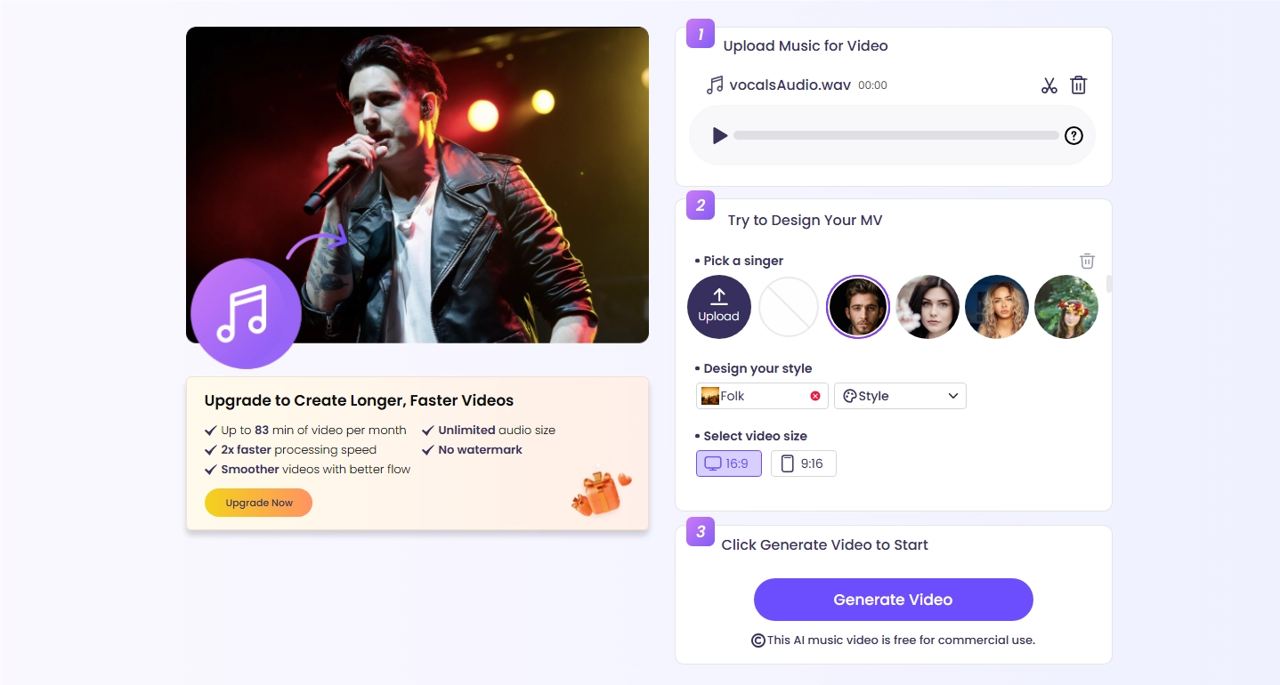 Select Music Video Style