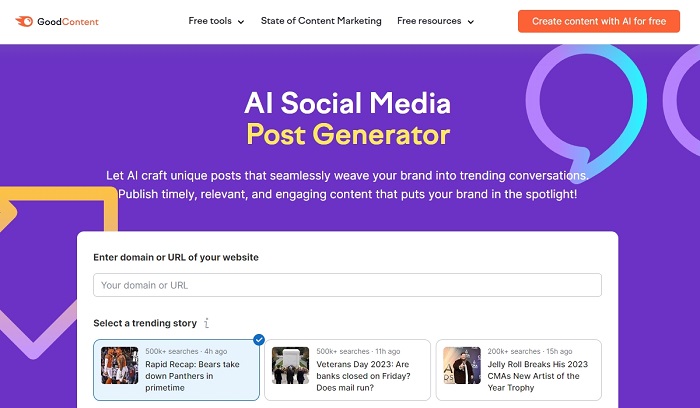 Semrush AI Social Media Post Generator
