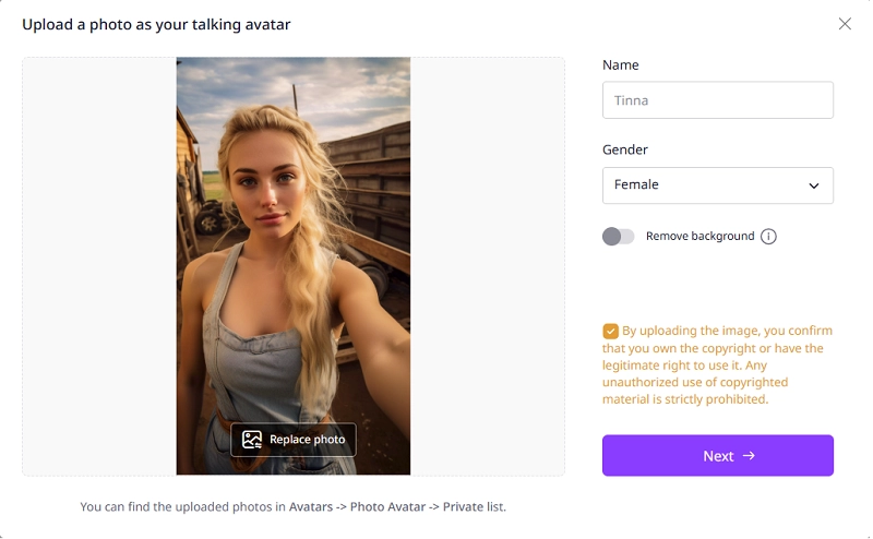 Set Basic Options for the Talking Character