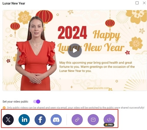 Share Chinese New Year Video