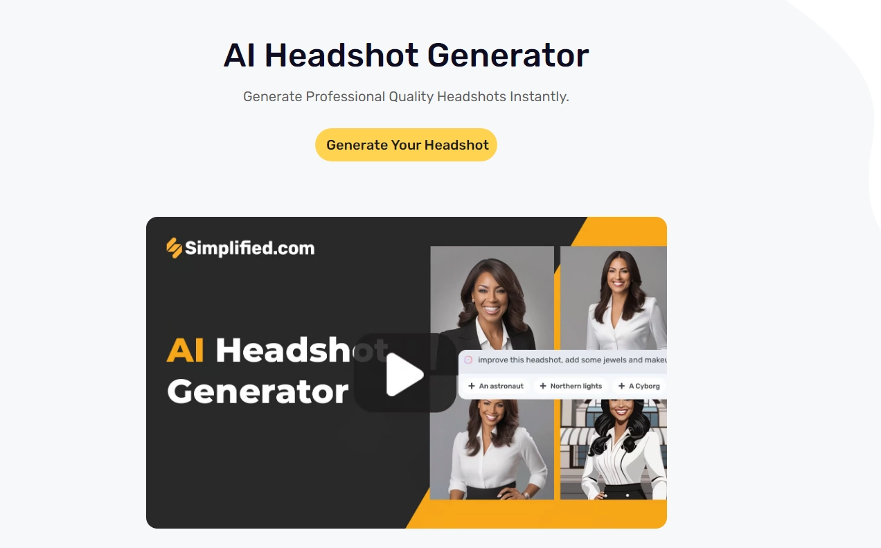 Simplified AI Headshot Generator