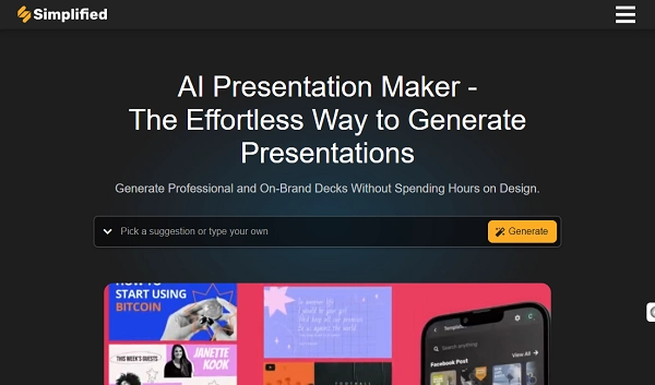 AI PowerPoint Generator - Simplified