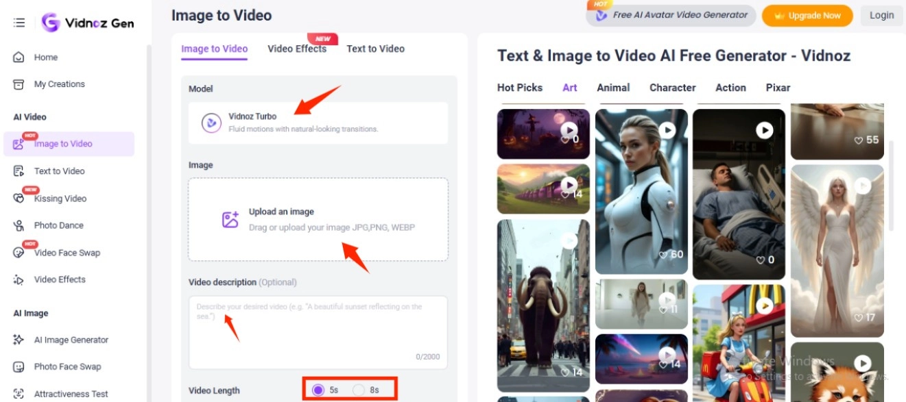 Sketch to Render AI Free Animation with Vidnoz Image to Video AI