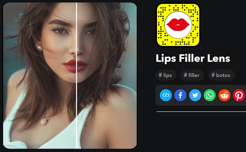 Snapchat AR Lip Filler Lens
