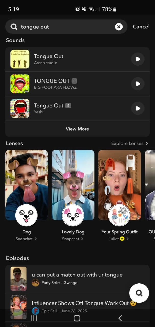 SnapChat Tongue Out AI Image