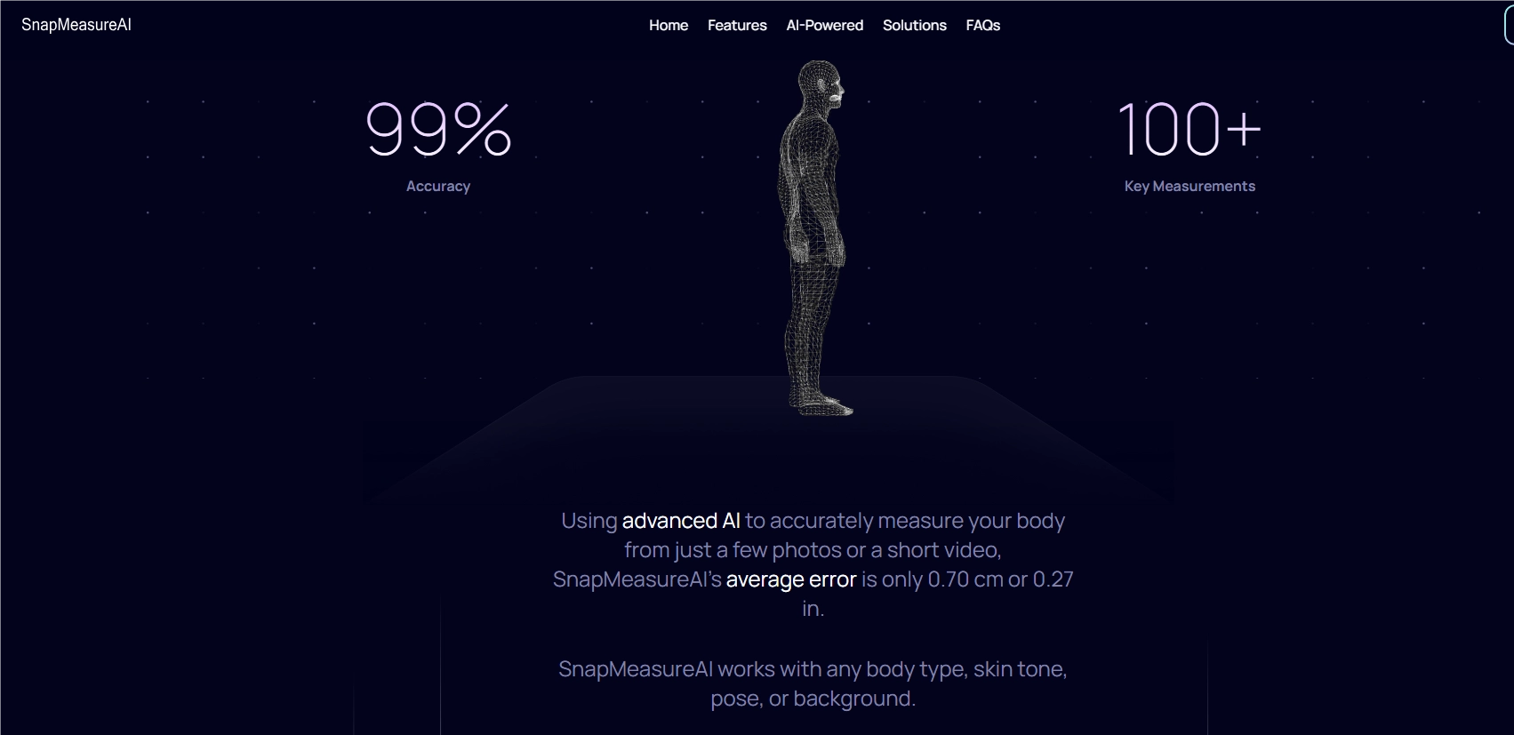 SnapMeasureAI Body Shape Calculator