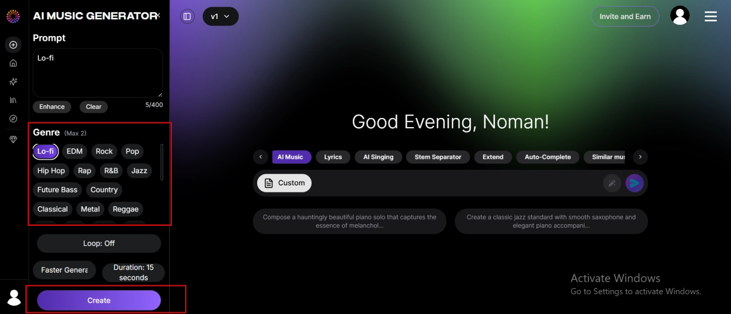 Soundverse Beat Creation