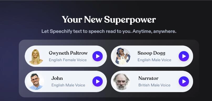 Speechify Deepfake Voice Generator