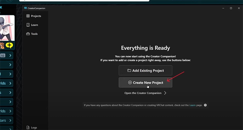 Start by Creating a New Project