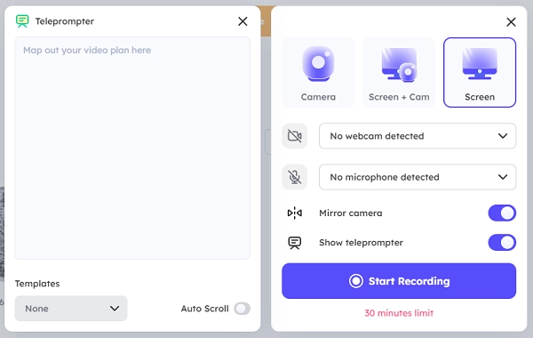 Start Recording on Vidnoz Flex