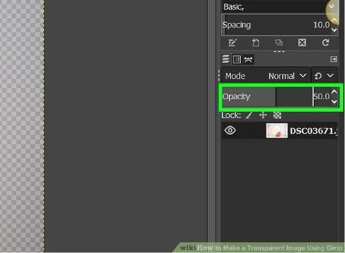 Step 4 Adjust the image's transparency