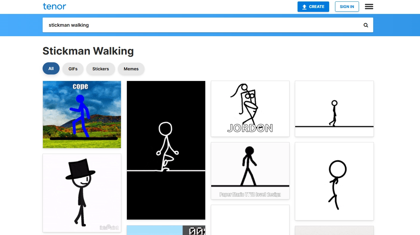 Stickman Walking GIF Site - Tenor