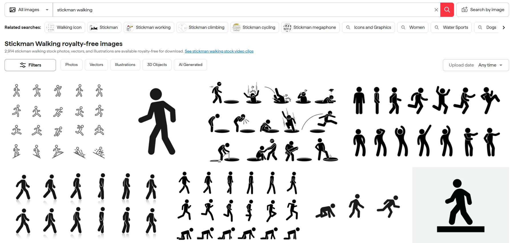 Stickman Walking Site - Shutterstock