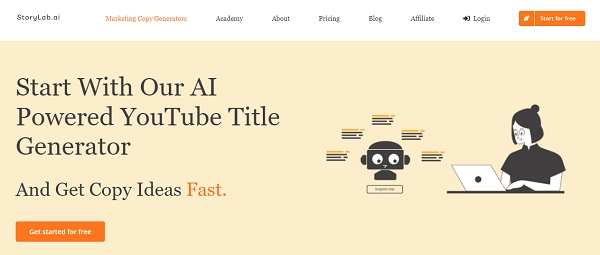 Storylab AI Youtube Title Generator