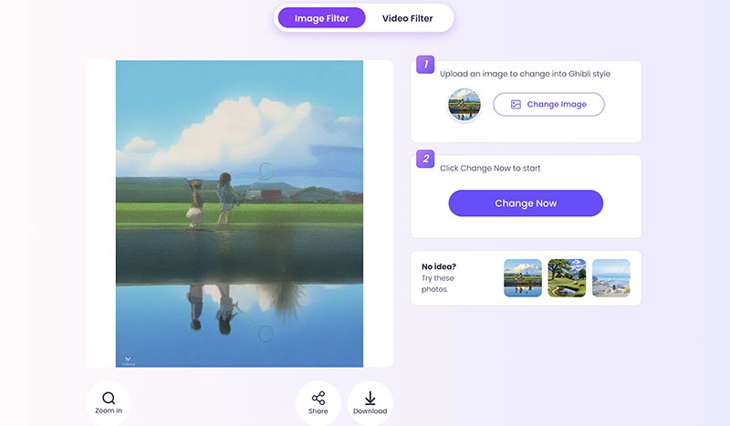 Studio Ghibli Meme Vidnoz Filter