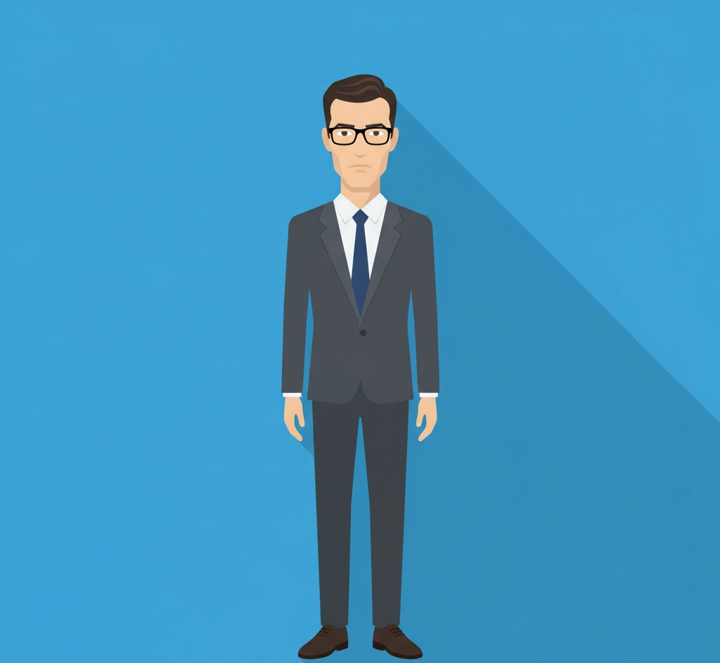 Stylized Avatar Flat Icon Man