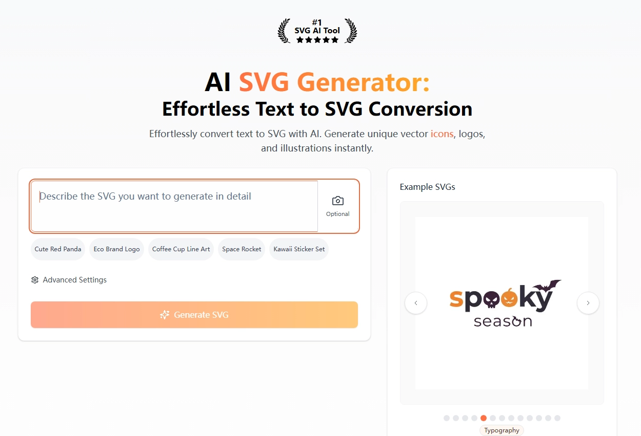 SVG AI.org: Rapid SVG AI Generator from Text & Sketch