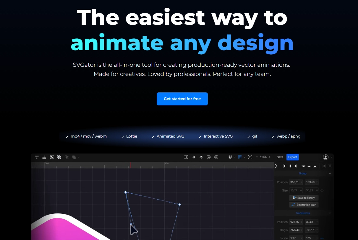 SVGator: SVG Generator AI for Animation-Ready Vectors