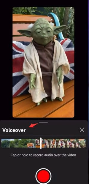 Tap or Hold to Record Audio Over the Video