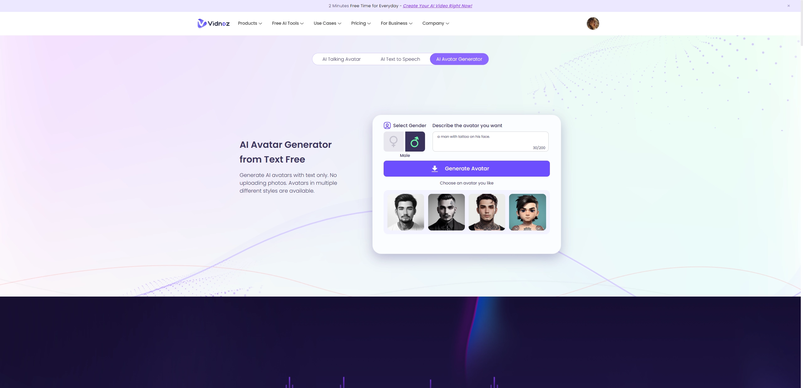 Tattoo Stencil Maker Vidnoz Avatar