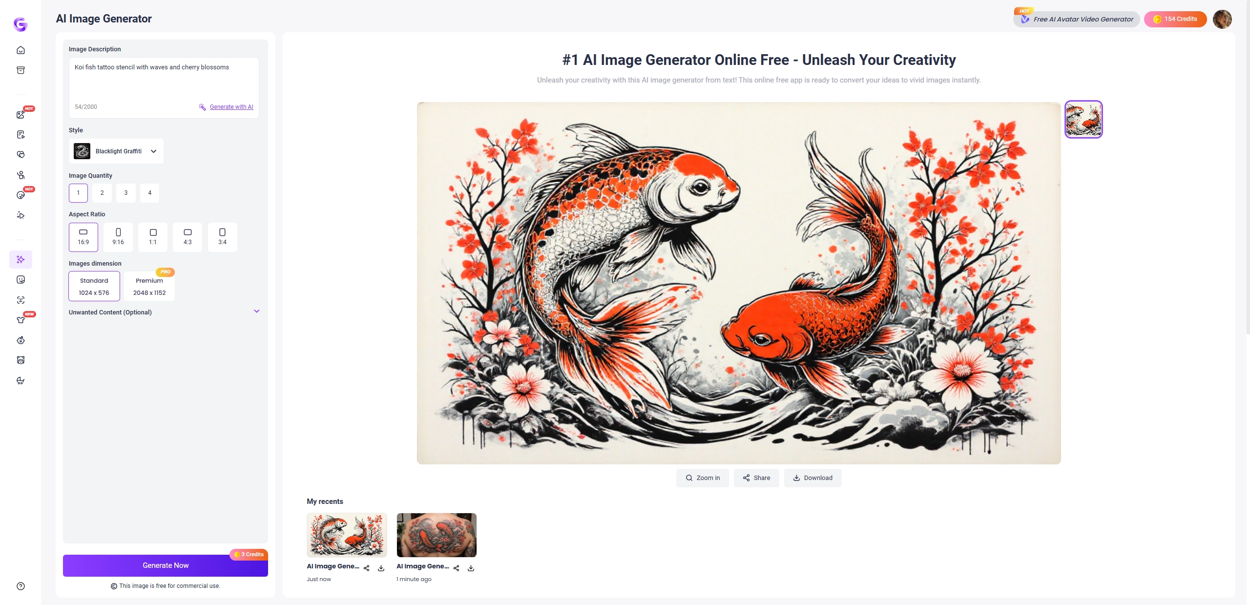 Tattoo Stencil Maker Vidnoz