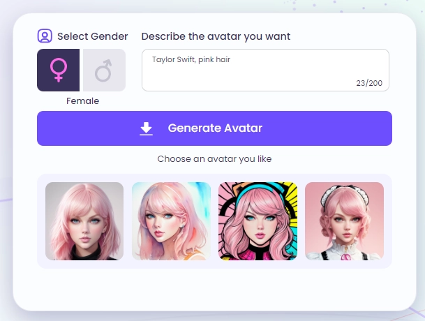 How to Generate AI Face from Text with AI Avatar Generator - Step 3